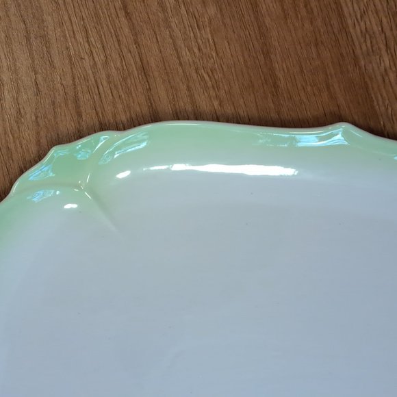 Caldo-Freddo Dreamer Green 16" Oval Serving Platter. - Picture 2 of 6